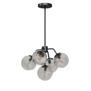 6-Light Glass Bubble Chandelier