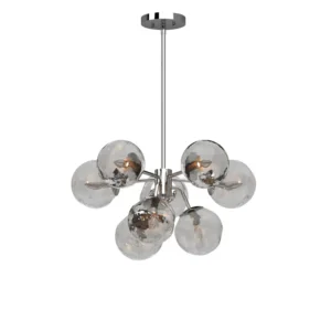 8-Light Glass Bubble Chandelier