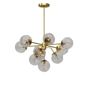 10-Light Glass Bubble Chandelier